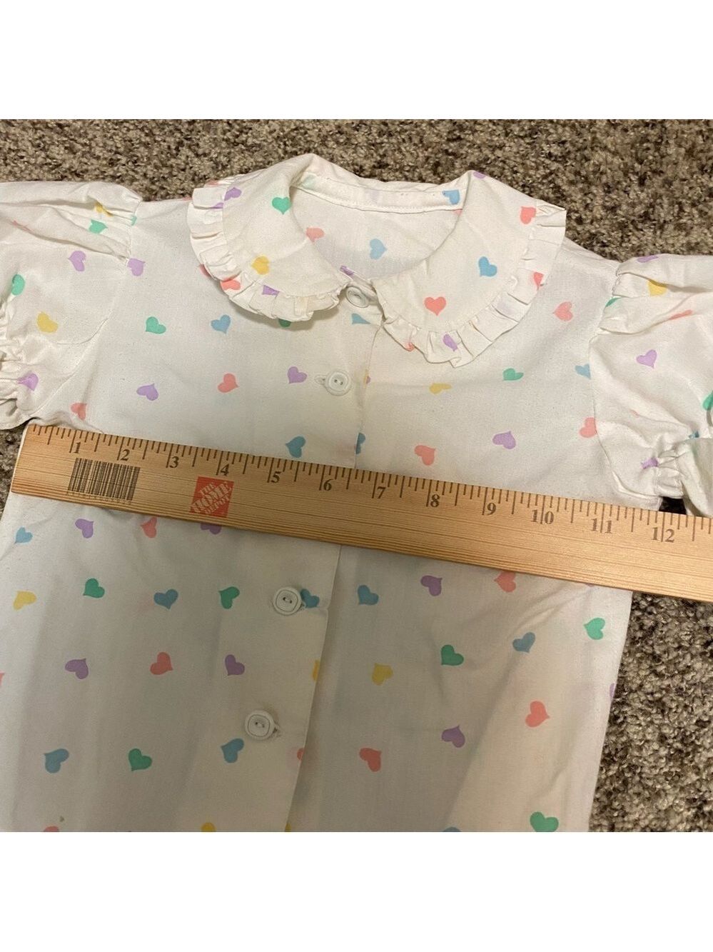 Vintage Little Girl Corduroy Jumper + Cotton Shirt 80s 90s Clothing Set Lot - Picture 12 of 14